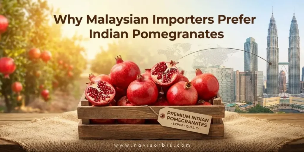 Indian pomegranates preferred by Malaysian importers for quality, taste, and long shelf life