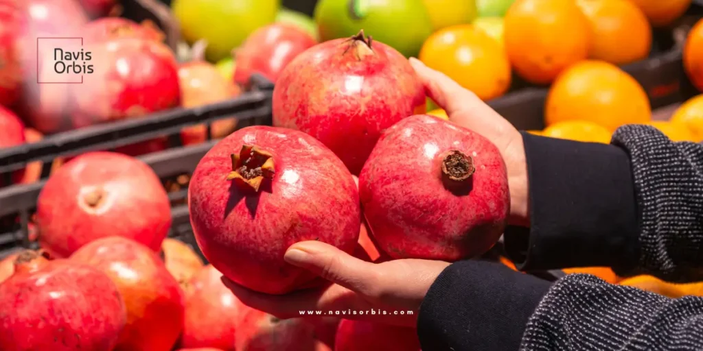 Premium quality Indian pomegranates ready for export with bright red color and fresh appearance