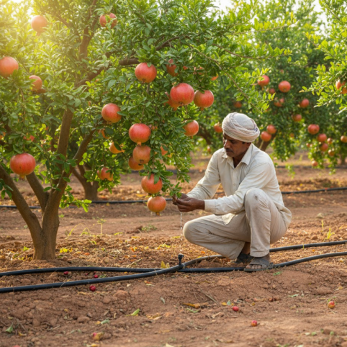 pomegranate-farming-drip-irrigation